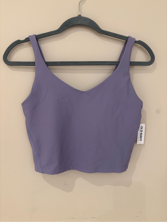 Old Navy Tops - Old Navy Purple Ribbed V-Neck Crop Tank